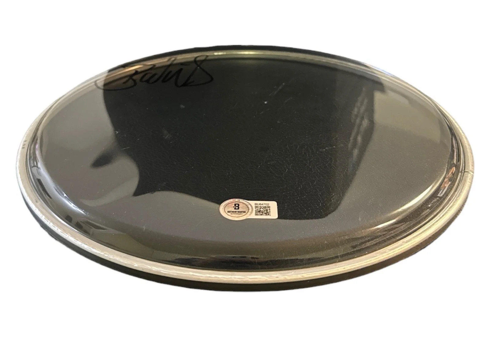 Brad Wilk Rage Against the Machine Autograph Signed Transparent Drumhead Beckett, image 4