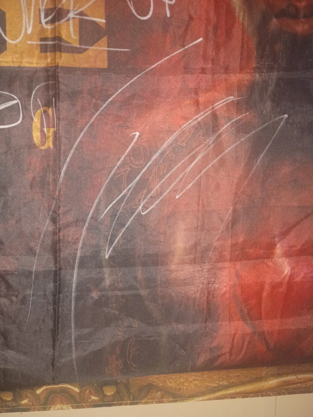 Tech N9ne Something Else Original Autographed Banner Multiple Signatures, image 2