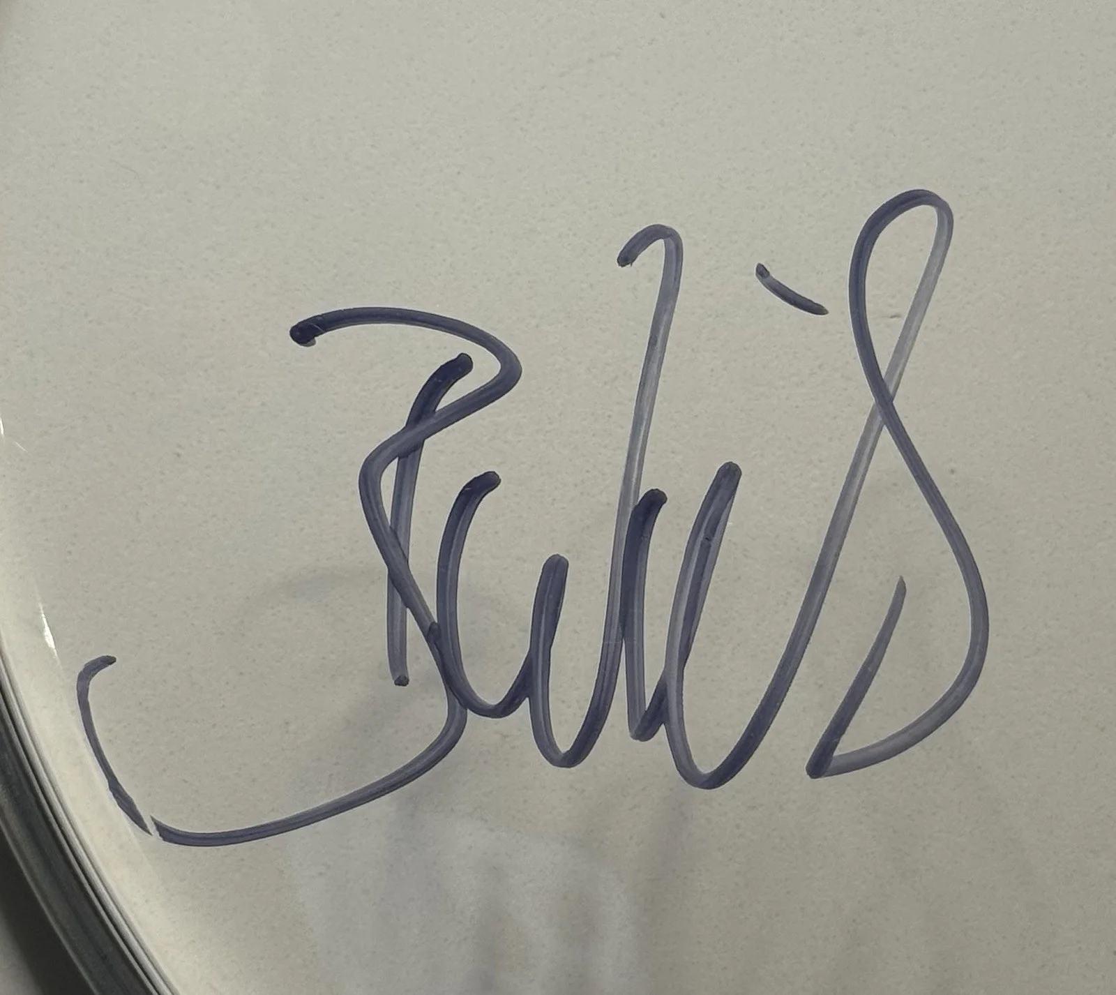 Brad Wilk Rage Against the Machine Autograph Signed Transparent Drumhead Beckett, image 2