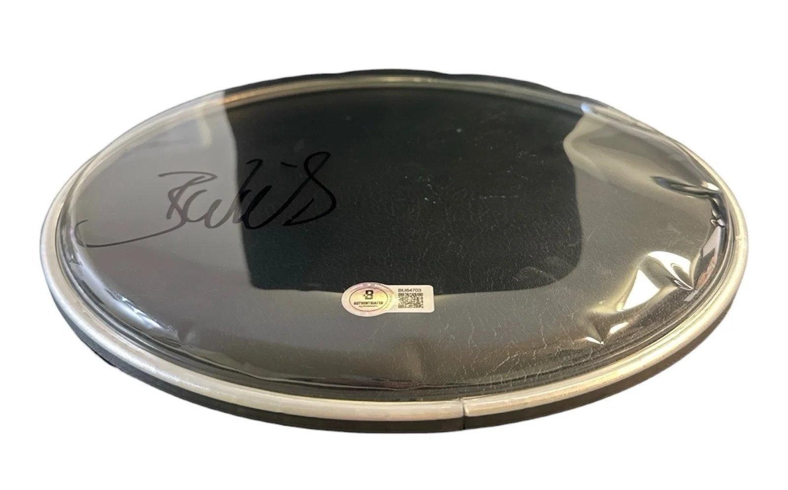 Brad Wilk Rage Against the Machine Autograph Signed Transparent Drumhead Beckett, image 4