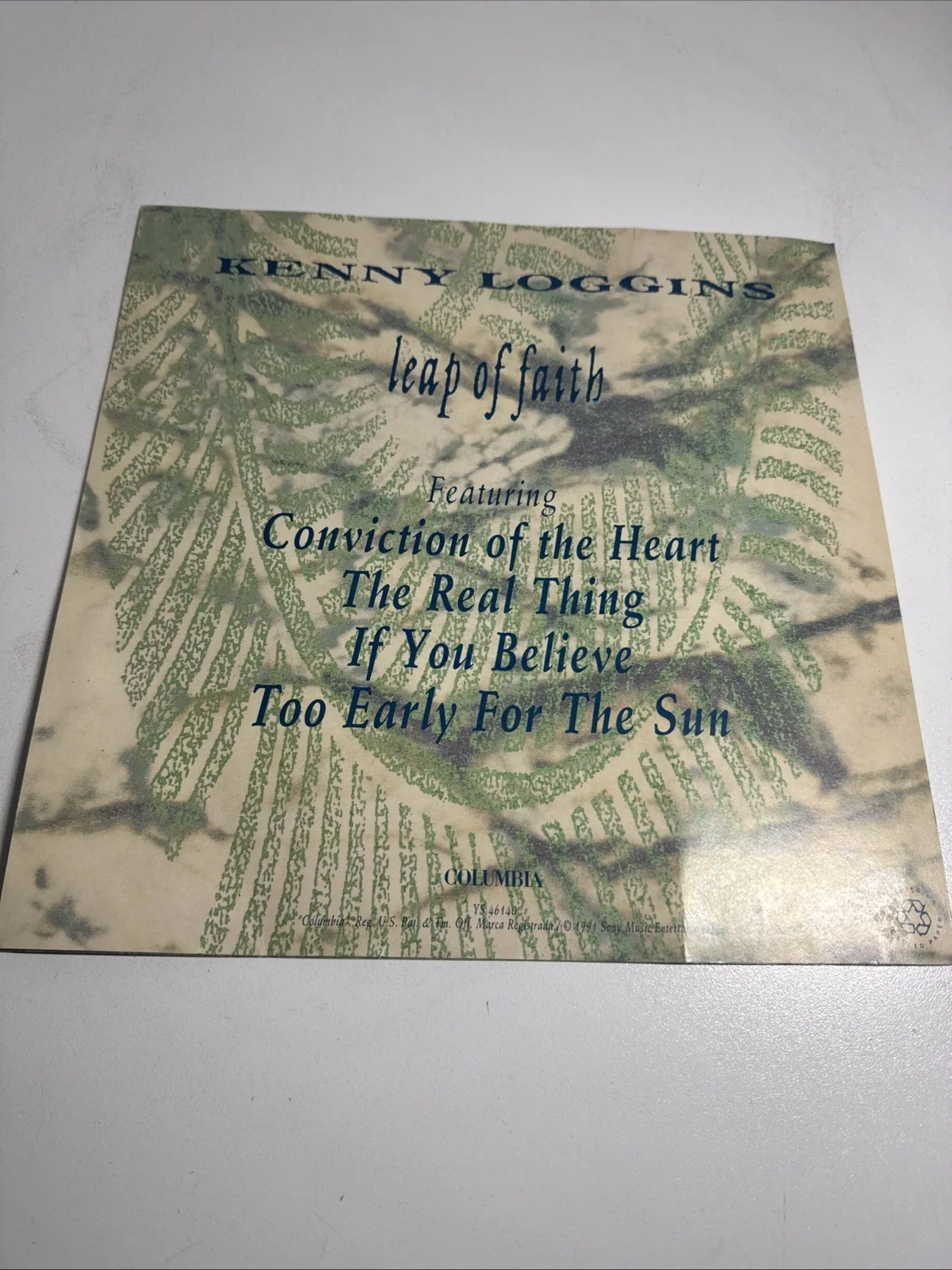 Kenny Loggins Autographed SIGNED ALBUM FLAT Leap Of Faith Gatefold, image 3