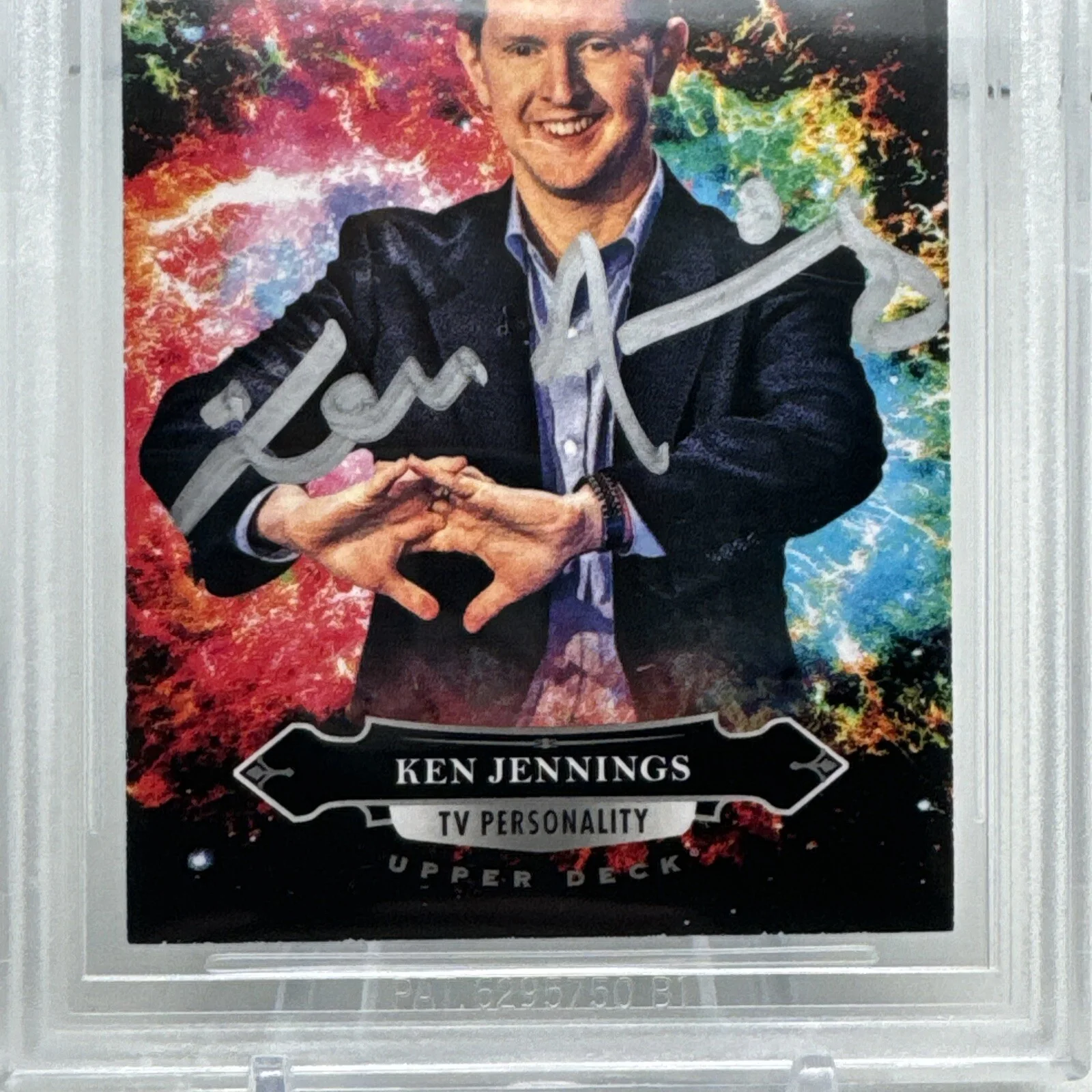 Ken Jennings — Ken Jennings Signed Auto 2020 Goodwin 3D Color BAS Slab Jeopardy Host Rare, изображение 3