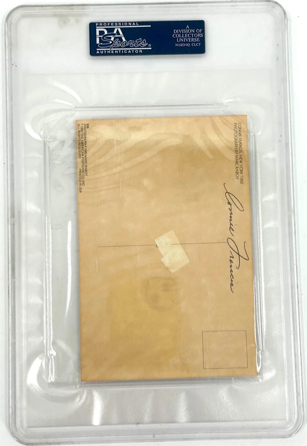 Connie Francis — CONNIE FRANCIS HAND SIGNED 1983 Modern Postcard w/ JSA Authentication, image 4
