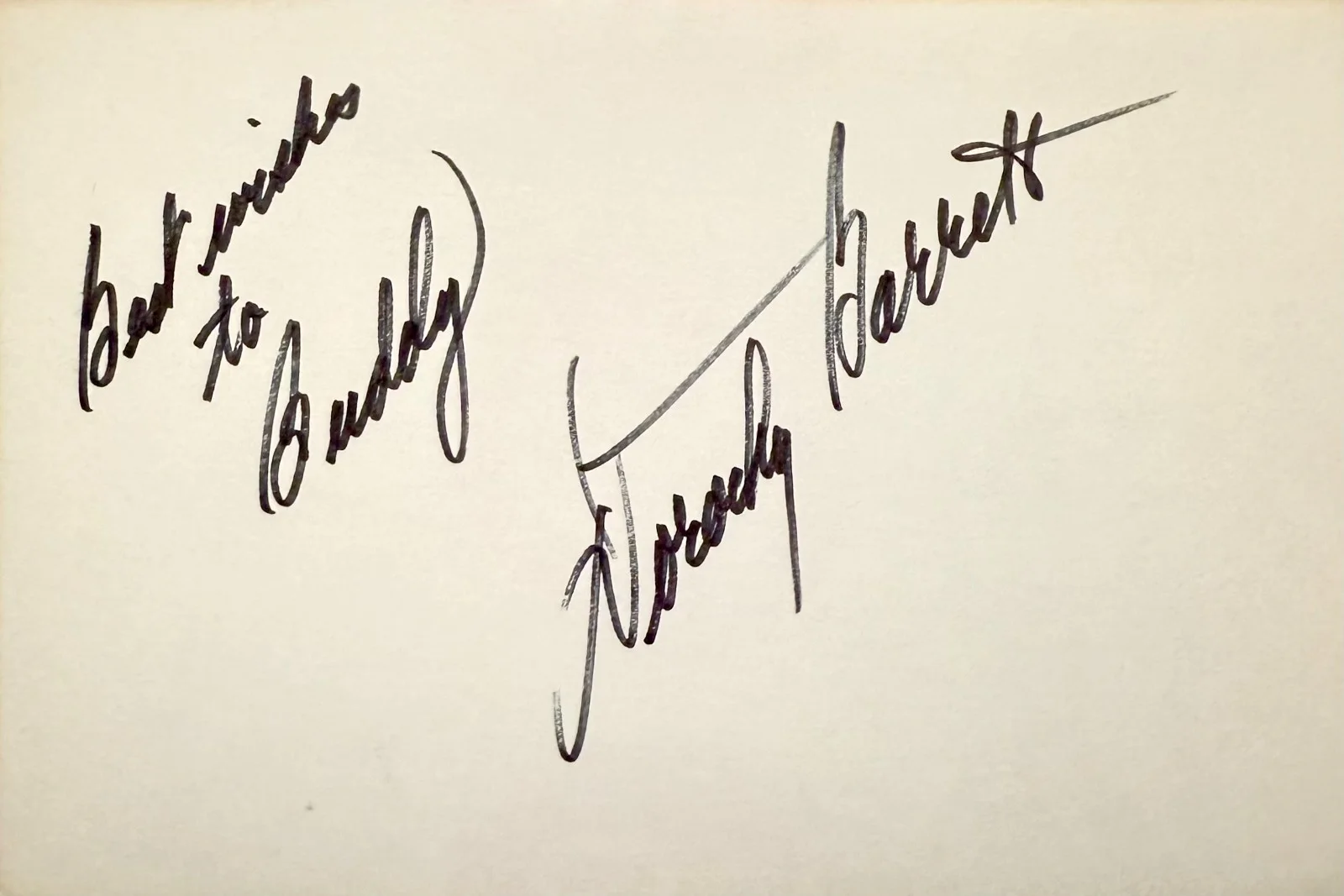 Dorothy Barrett — DOROTHY BARRETT Signed Autographed INDEX CARD Gone with the Wind MILDRED PIERCE, изображение 3