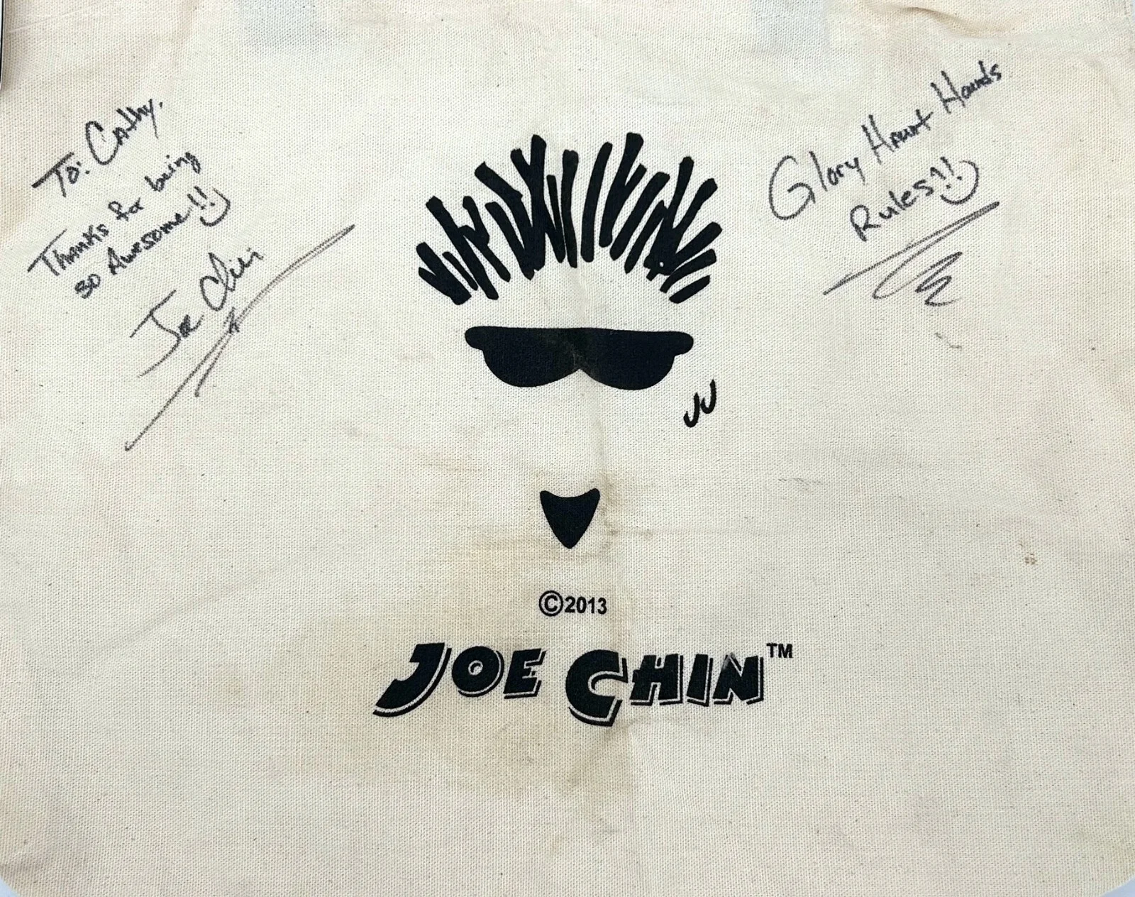 Joe Chin — 2013 JOE CHIN (Ghosthunters) Autographed Bag - 17"x 13.5", изображение 2