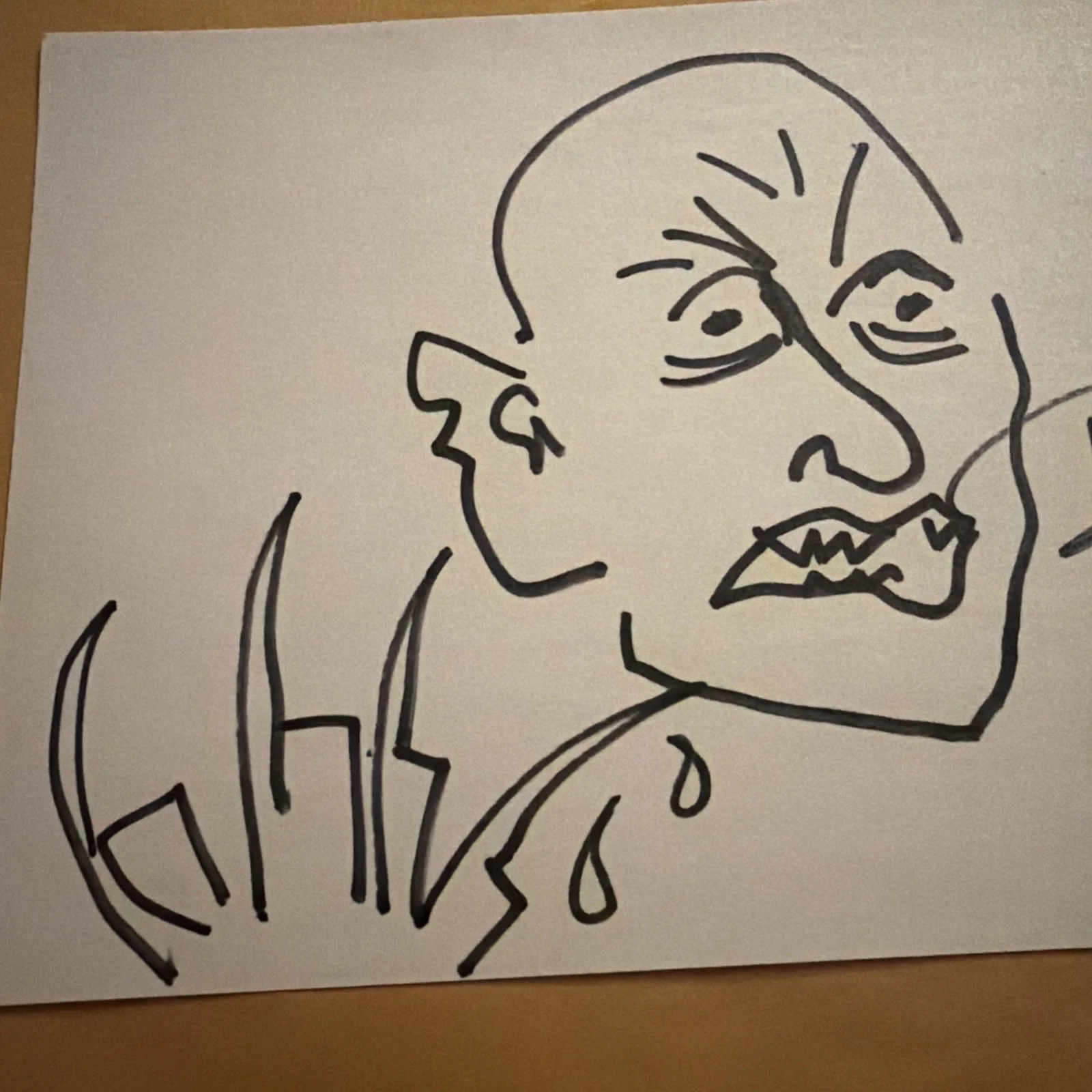 RARE Demon Freddy 5x8 Sketch Signed Robert Englund w/ Website COA, image 4