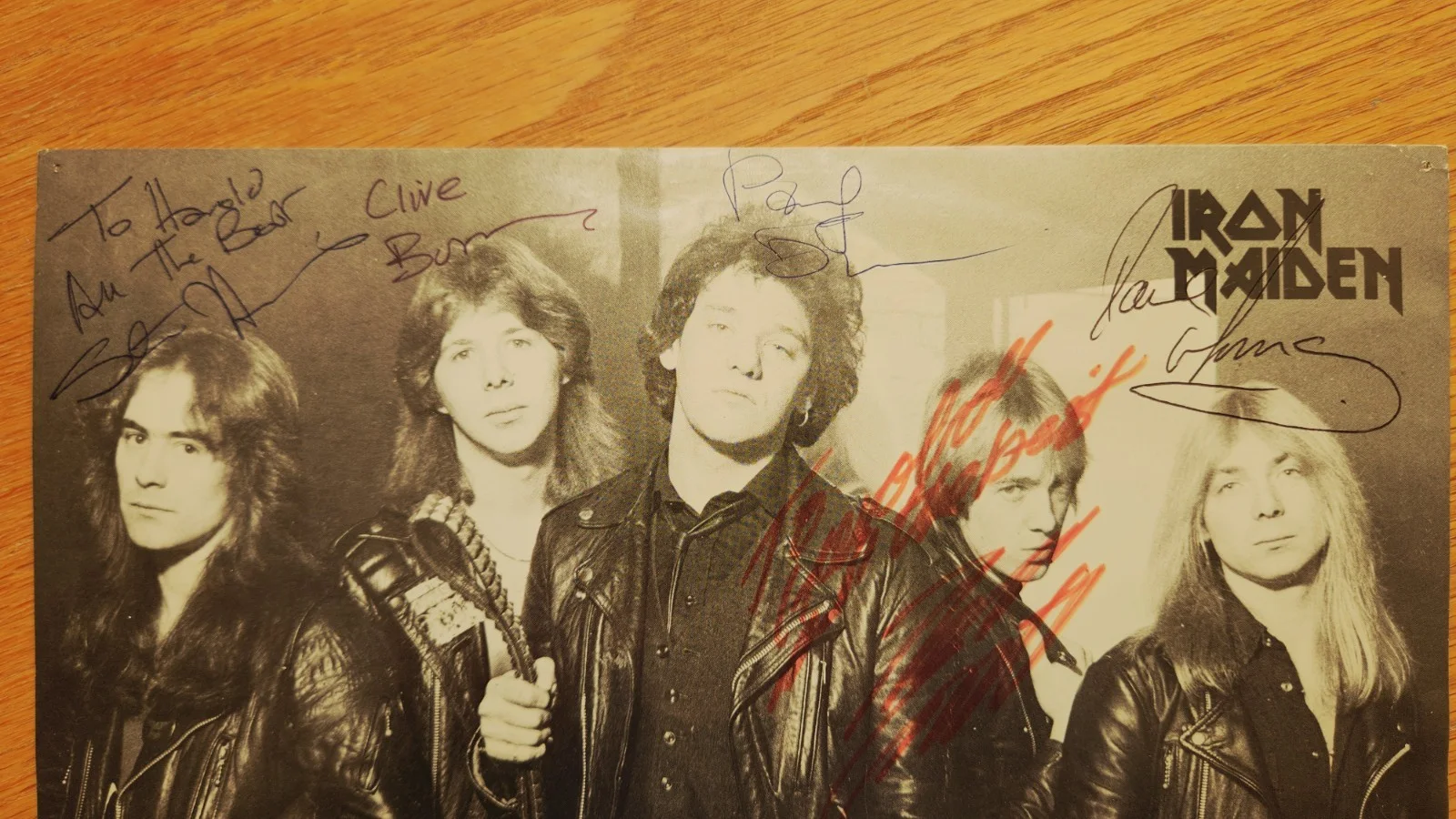 Rare 1981 Iron Maiden Autograph on 8x10 Promo Photo – Killers Era- COA, изображение 2