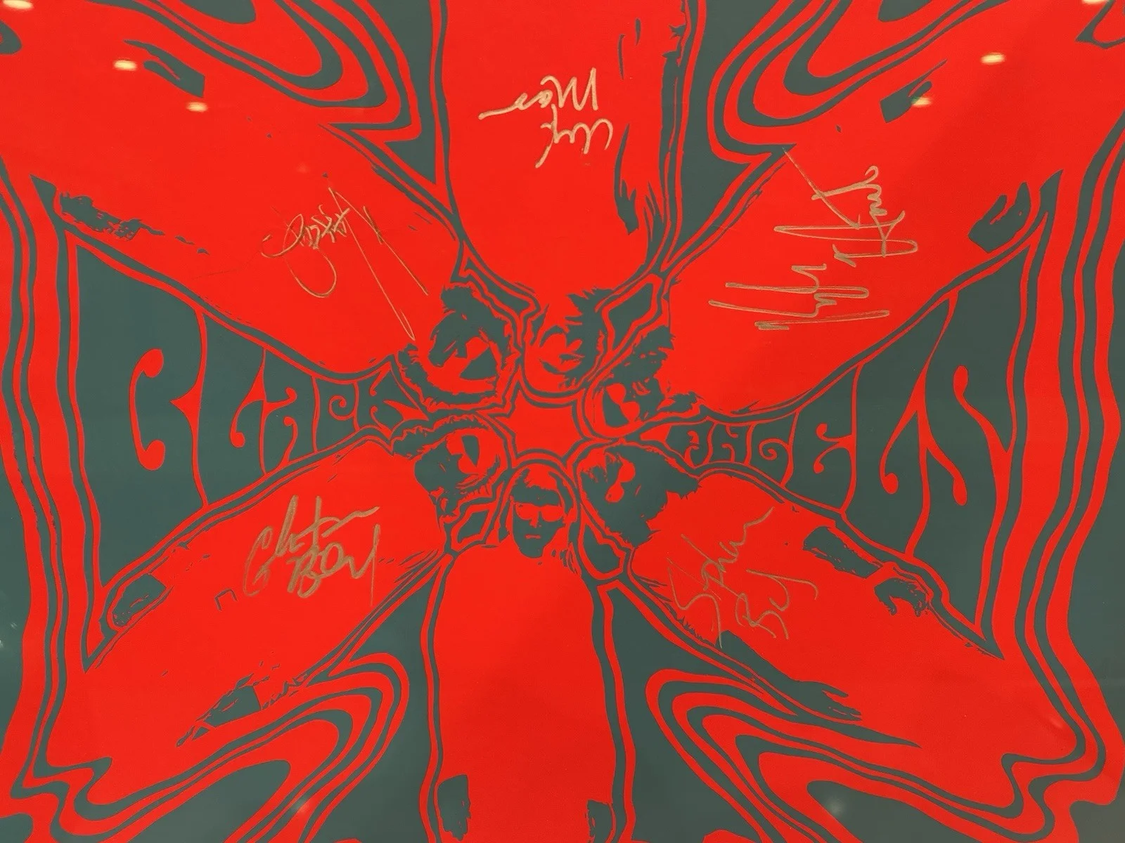 Rare 2010 Black Angels Phosphene Dream 66/300 Original Poster Band Autographed, image 2