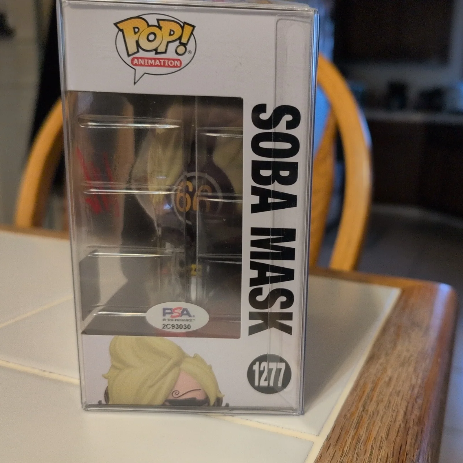 Eric Vale — Soba Mask Signed Funko Sanji One Piece Eric Vale Pop Anime Autograph PSA COA, изображение 2