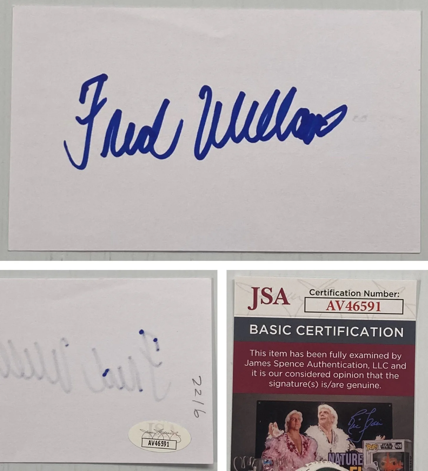 Fred Willard — Anchorman Fred Willard Signed Autograph 3x5 Index Card - JSA Cert - FREE S&H!