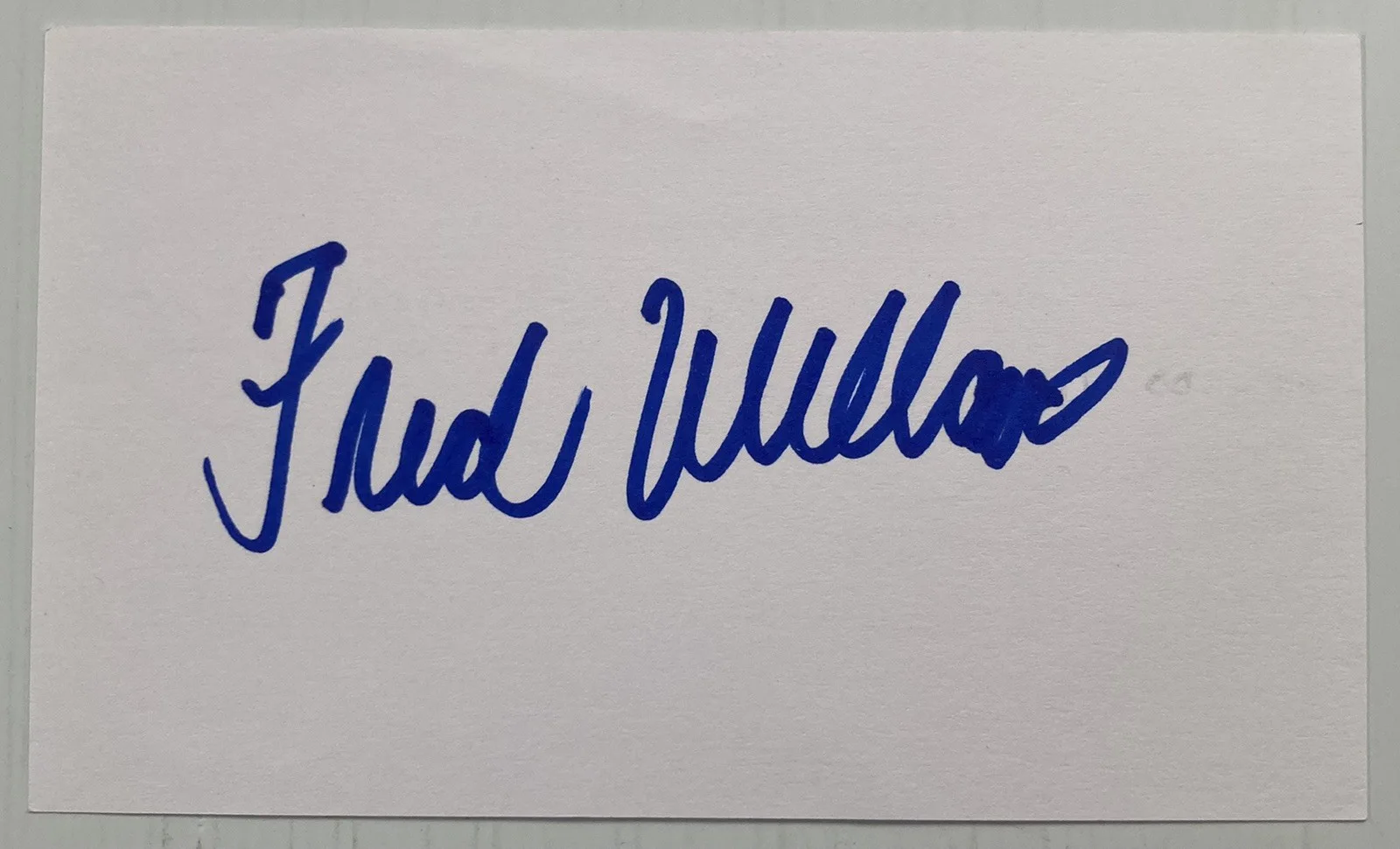 Fred Willard — Anchorman Fred Willard Signed Autograph 3x5 Index Card - JSA Cert - FREE S&H!, image 2