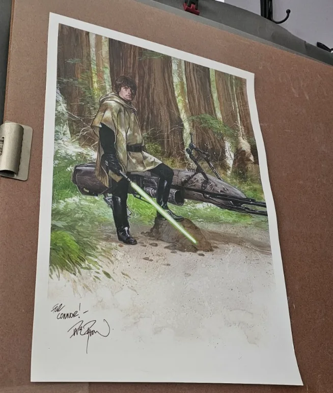 Dave Dorman — Star Wars Luke Skywalker Forest Moon Of Endor Signed Photo Print Dave Dorman, изображение 2