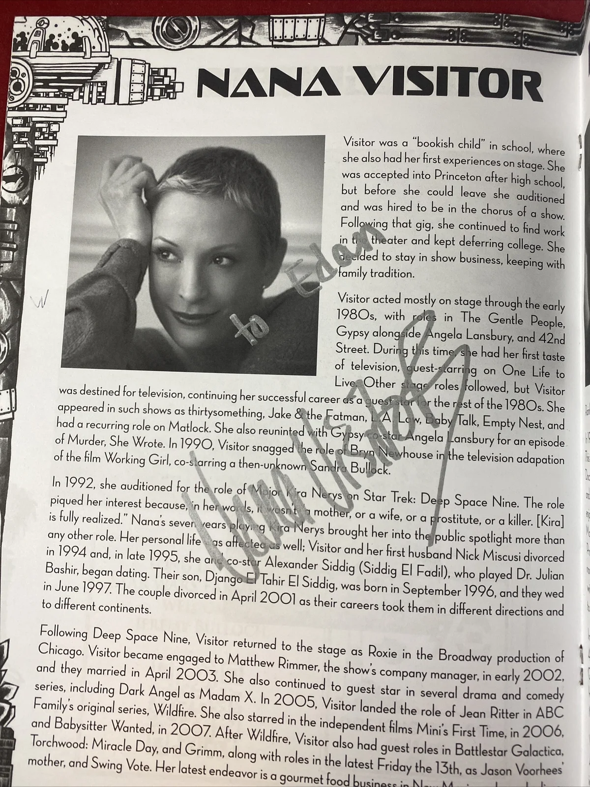 Paul McGann, Nana Visitor, Casey Biggs — Doctor Who Paul McGann Signature & Star Trek Deep Space Nine Visitor & Biggs, изображение 2