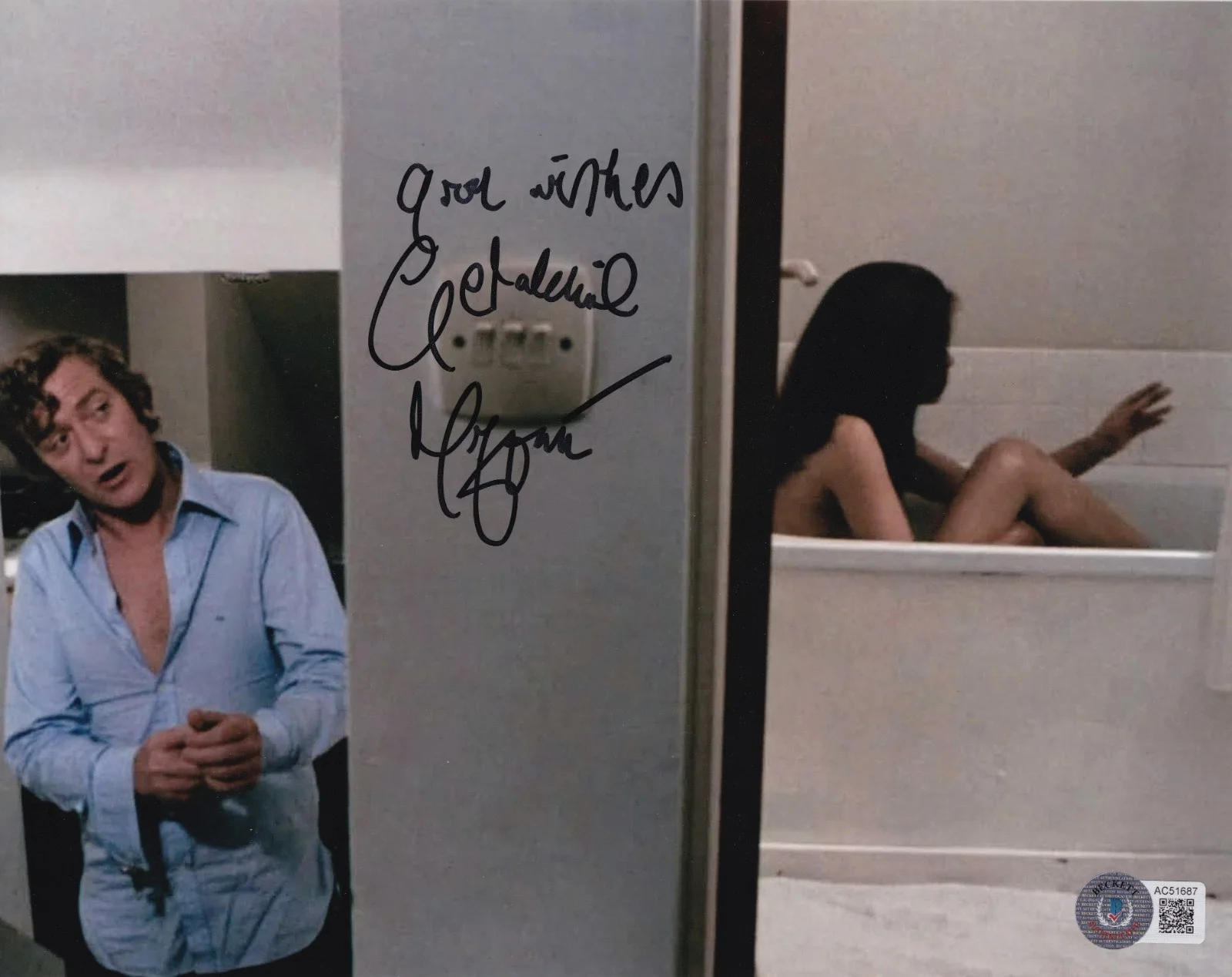 Geraldine Moffat — Geraldine Moffat Signed Get Carter 8x10 Photo BAS COA Michael Caine Picture Auto