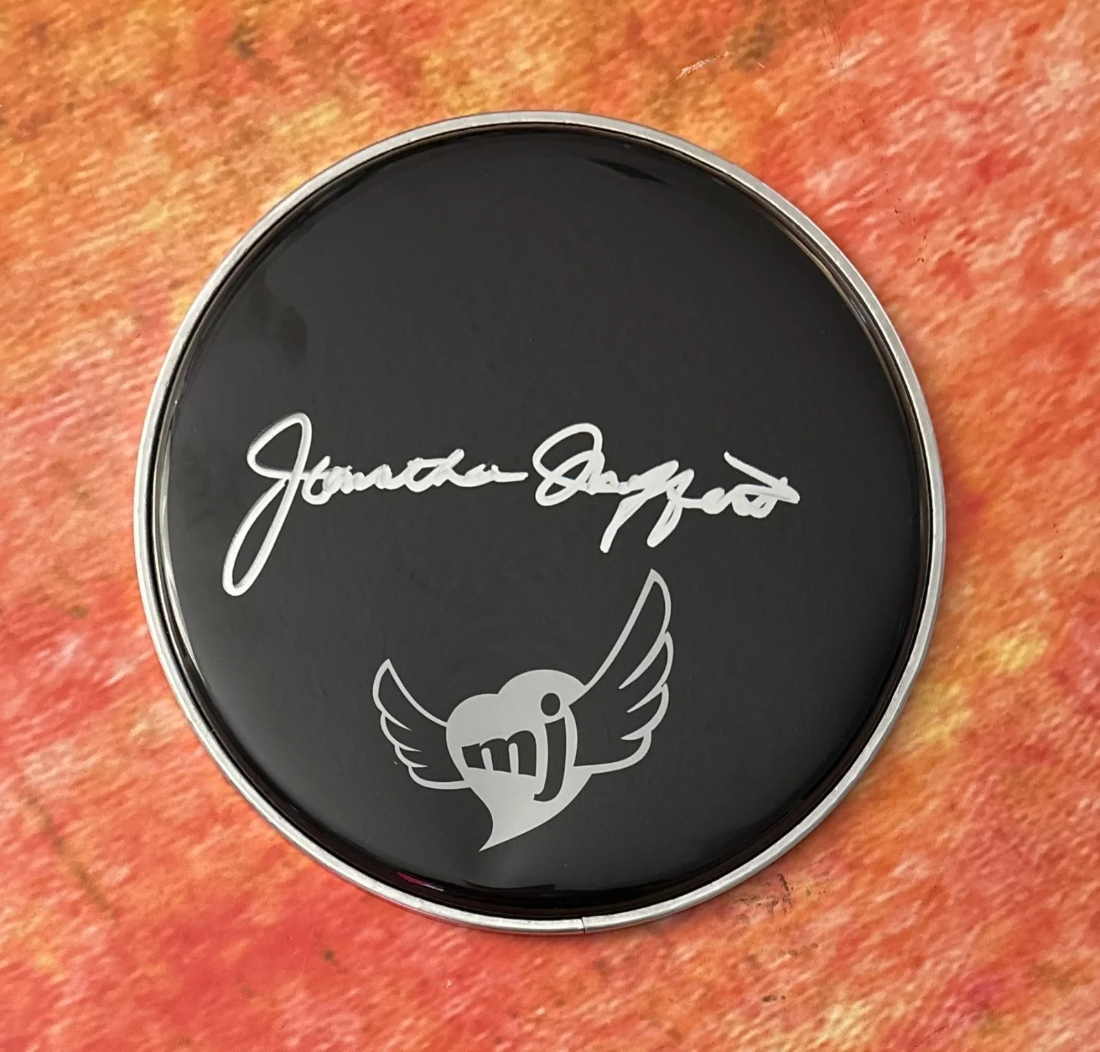 GFA Michael Jackson's Drummer * JONATHAN MOFFETT * Signed 10" Drumhead COA, image 2