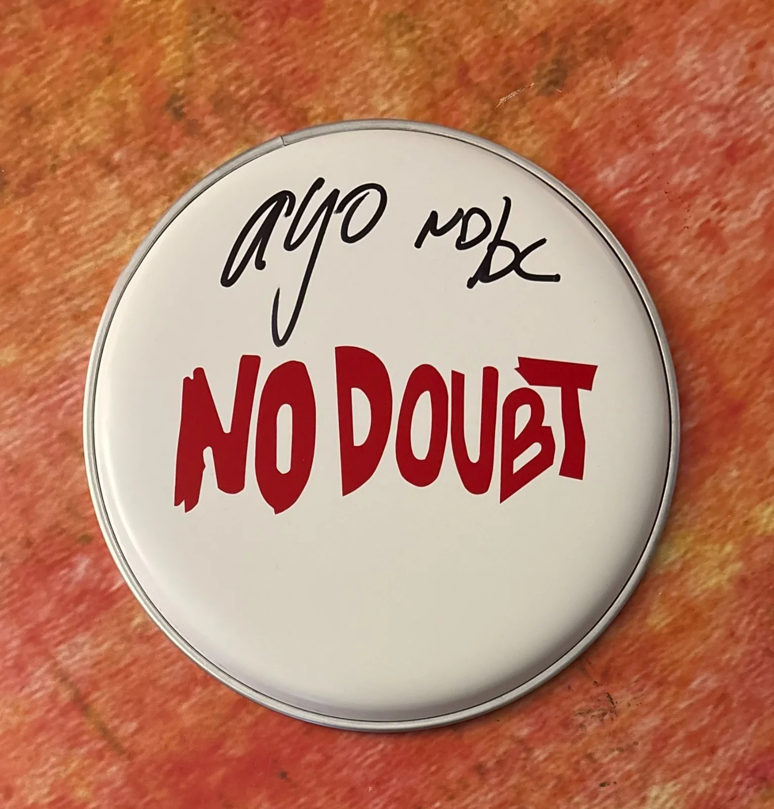 GFA No Doubt Drummer * ADRIAN YOUNG * Signed Autograph 10" Drumhead PROOF COA, image 3