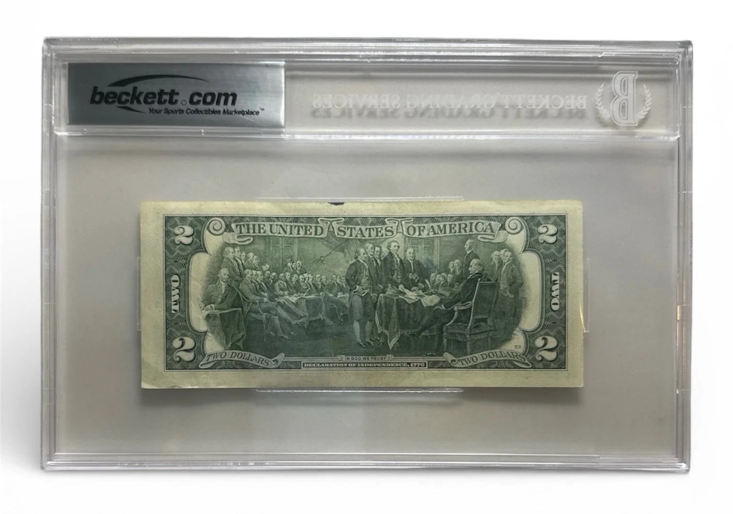 Daveed Diggs — Daveed Diggs Autograph Signed $2 Bill Hamilton Thomas Jefferson Beckett Slab COA, image 2