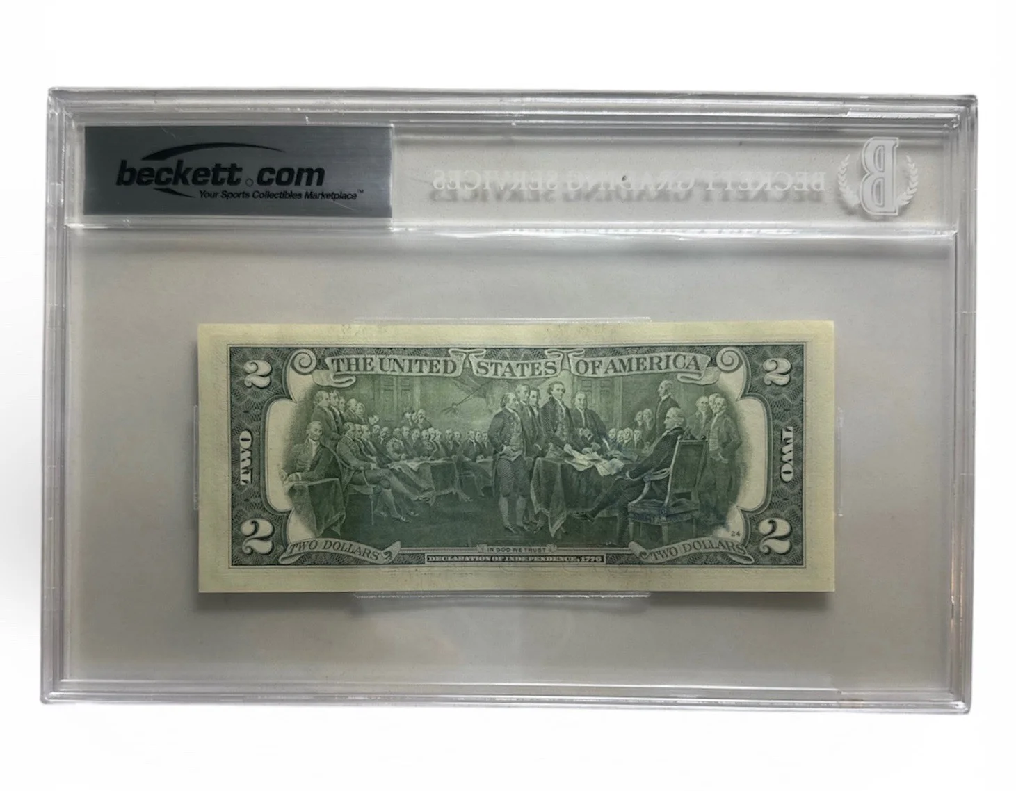 Daveed Diggs — Daveed Diggs Autograph Signed $2 Bill Hamilton Thomas Jefferson Beckett Slab COA, image 2