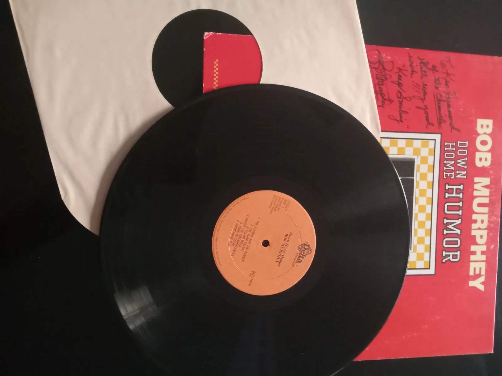 RARE BOB MURPHEY ALBUM WITH SIGNED HANDWRITTEN INSCRIPTION DATED 8-7-84, image 3
