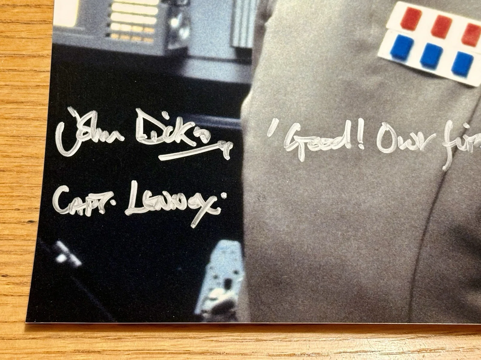 John Dicks — SIGNED Star Wars JOHN DICKS 11x14 Autograph Photo Captain Lennox VERY RARE, изображение 2