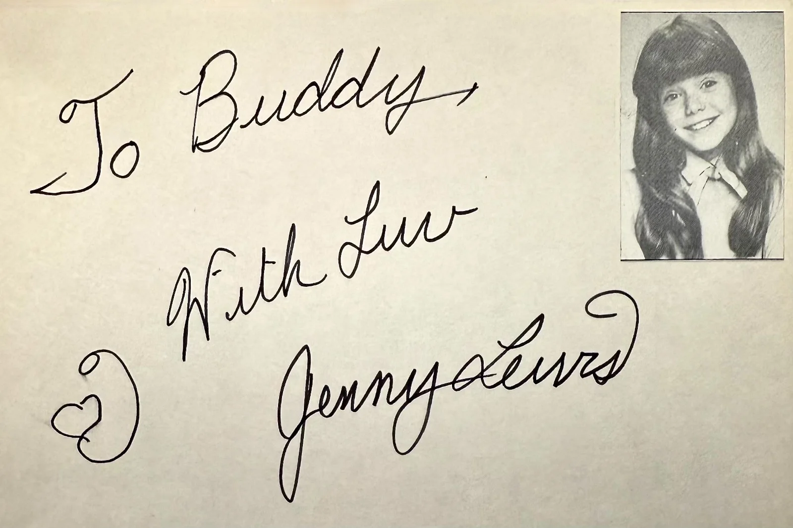 Jenny Lewis — JENNY LEWIS Autograph Signed 4x6 INDEX CARD Pleasantville Life with Lucy Age 10, изображение 3
