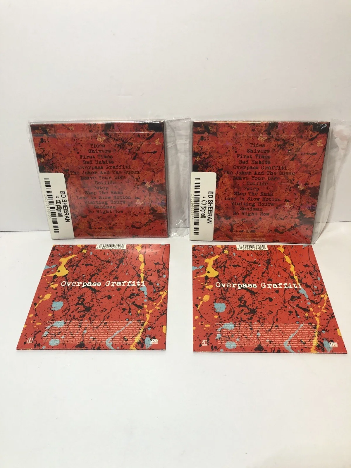 (4x) Ed Sheeran Signed CD LOT Equals = Overpass Graffiti Butterfly, image 4