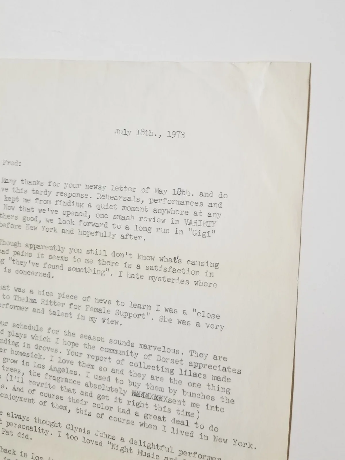 Agnes Moorehead — Agnes Moorehead hand SIGNED Typed Letter JSA COA Autographed Bewitched actress, изображение 5