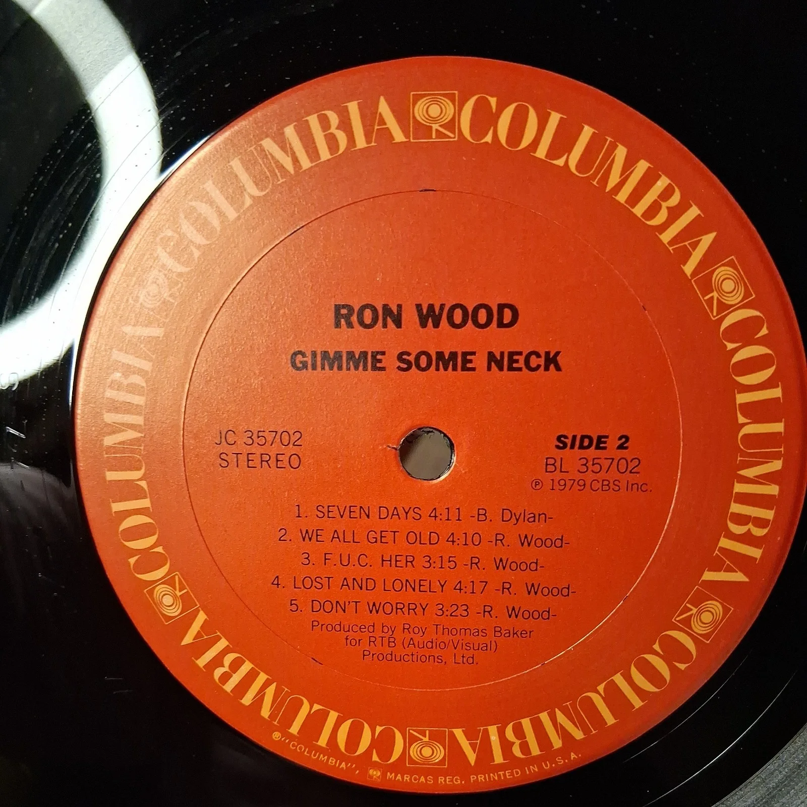 RON WOOD Signed GIMME SOME NECK Album~Near Mint! The Rolling Stones~ the Faces#V, изображение 4