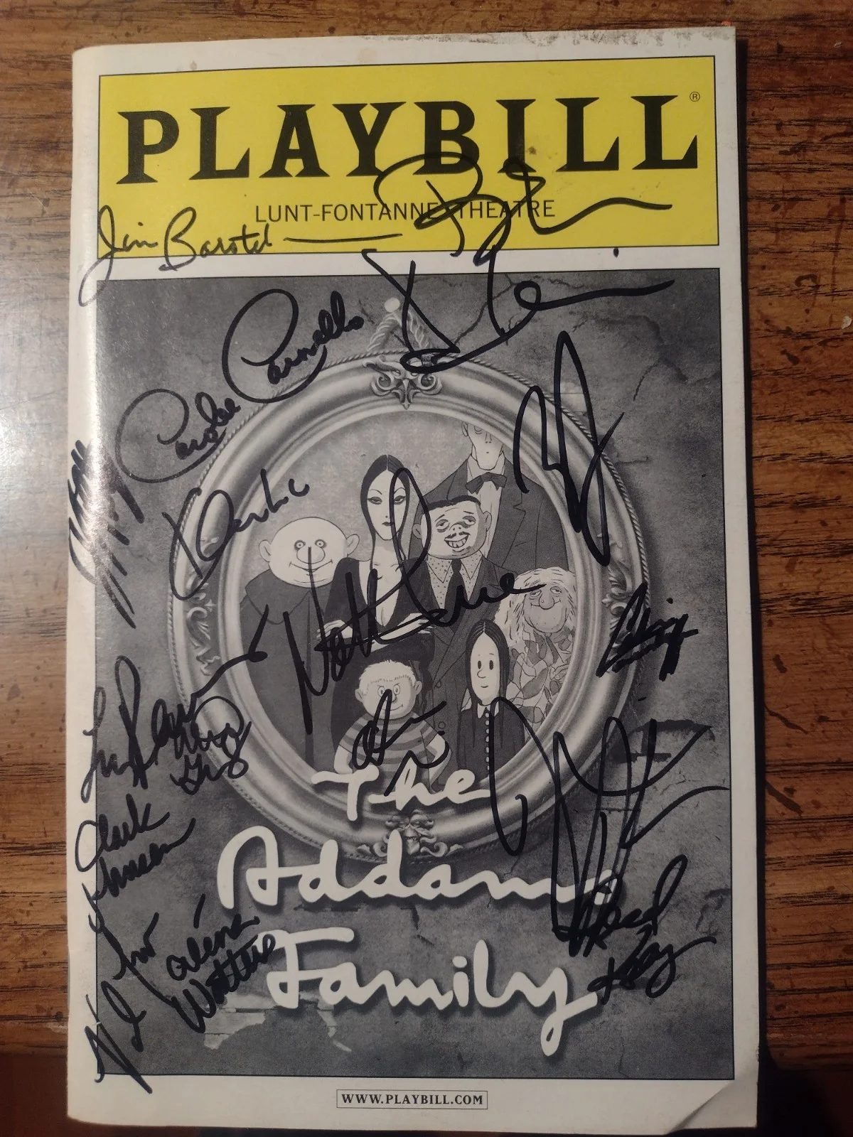 Nathan Lane — Addams Family Signed Theatre Playbill Nathan Lane C Carmello And More Rare