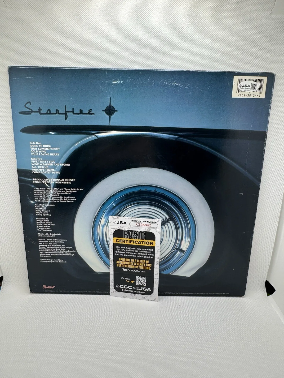 Buck Dharma Signed Vinyl Flat Out Solo Album Blue Oyster Cult Autograph JSA COA, изображение 2