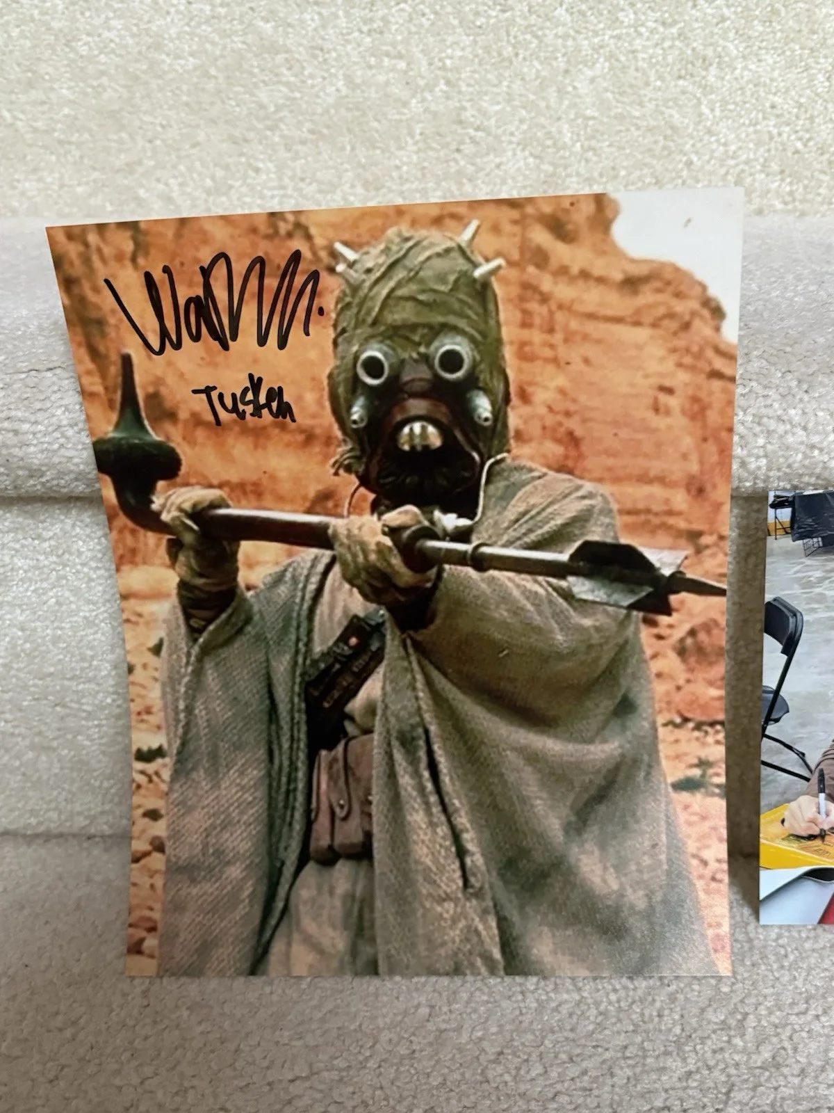 Warren Proulx — Warren Proulx signed 8x10 photo Star Wars Mandalorian Tusken Warrior, image 2