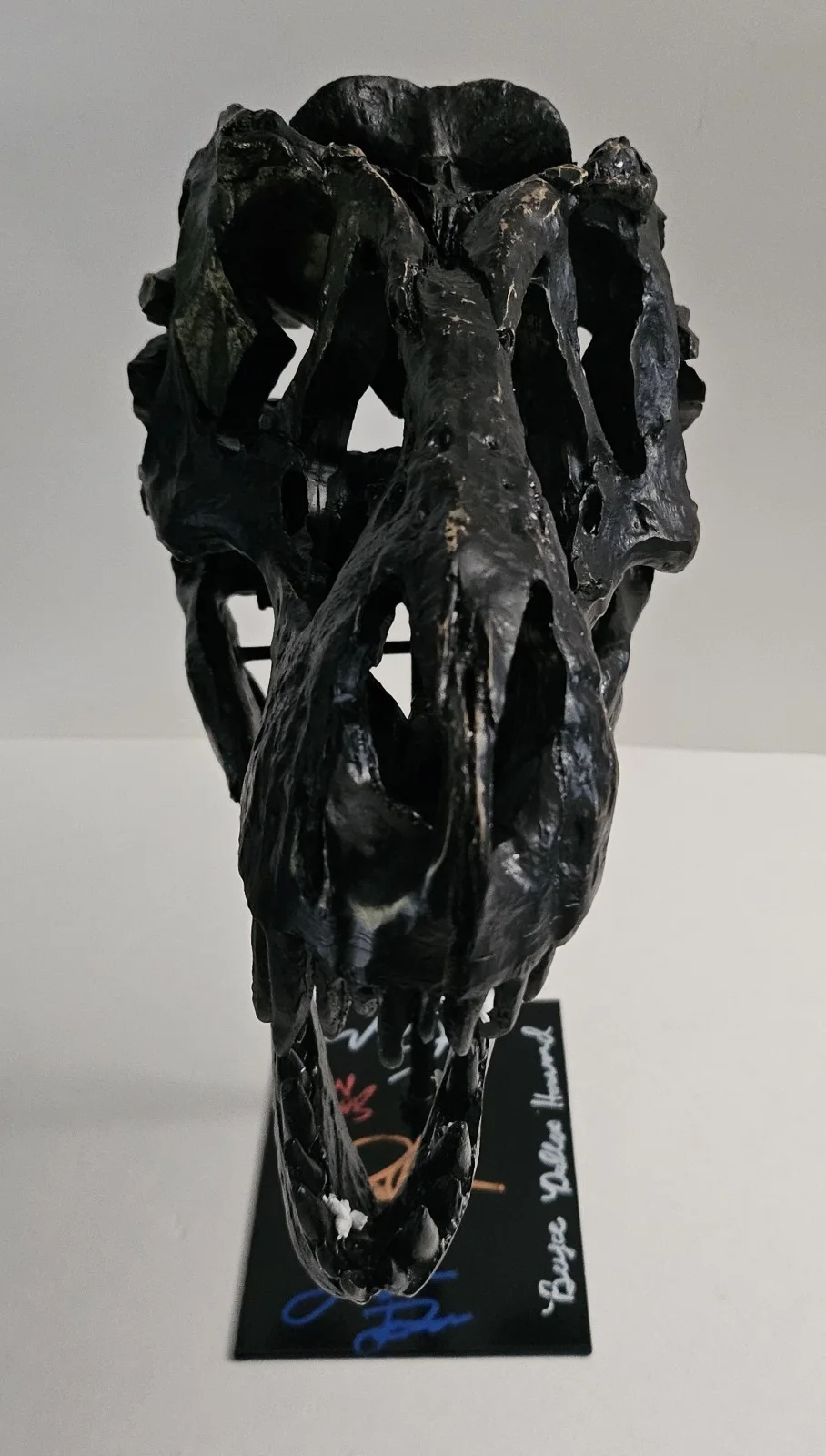 Neill, Pratt, Goldblum, Dern, Howard — Jurassic Park Tyrannosaurus Prop Multi Signed Neill Pratt Goldblum Dern Howard, изображение 5