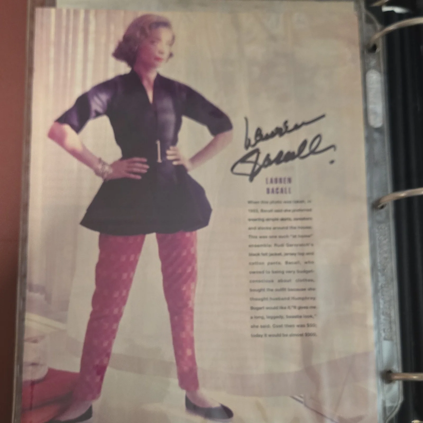 Lauren Bacall — Lauren Bacall Signed Original Movie Industry Photograph Autograph