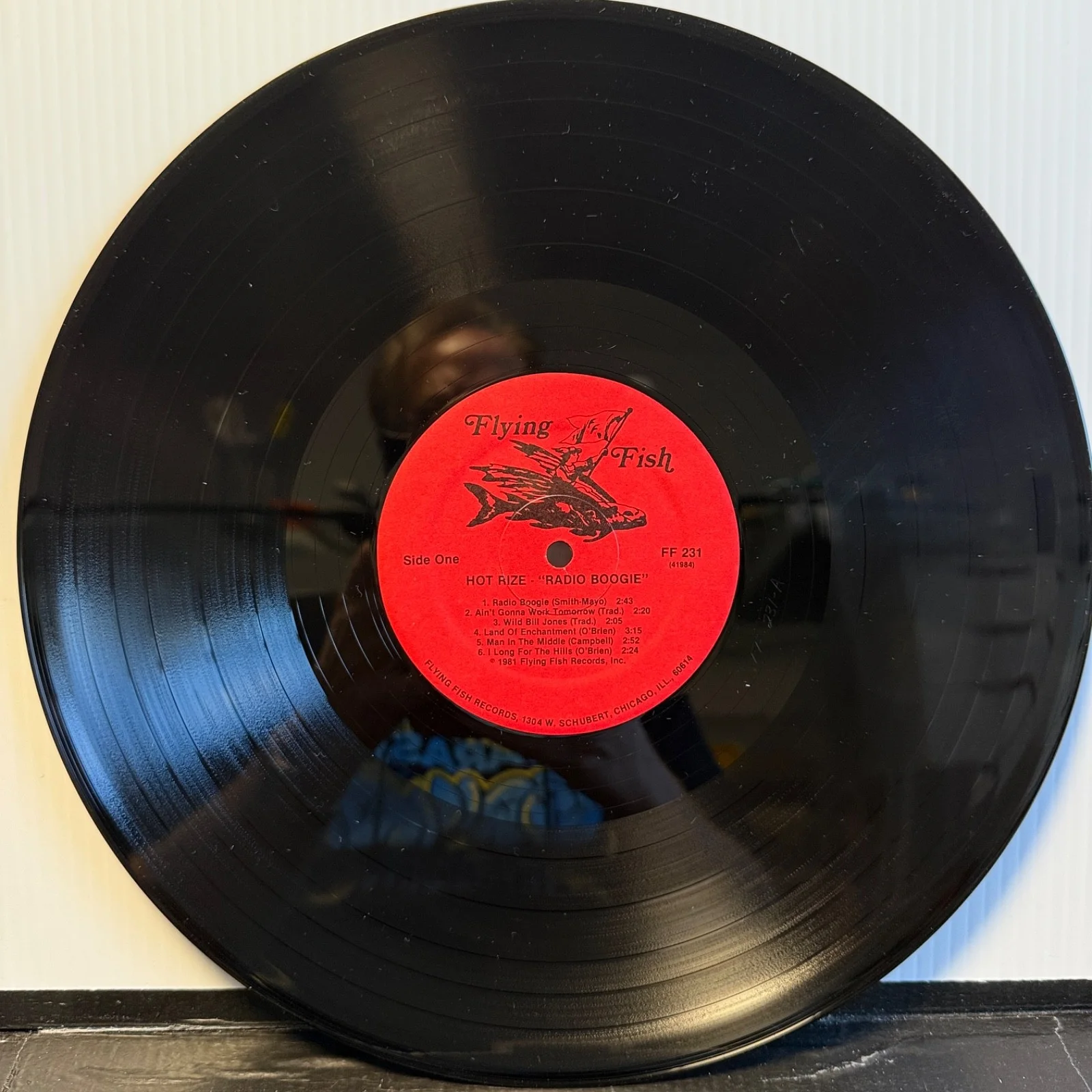 AUTOGRAPHED - HOT RIZE "Radio Boogie" Flying Fish FF 231 us VINYL - ON BACK CVR, image 3