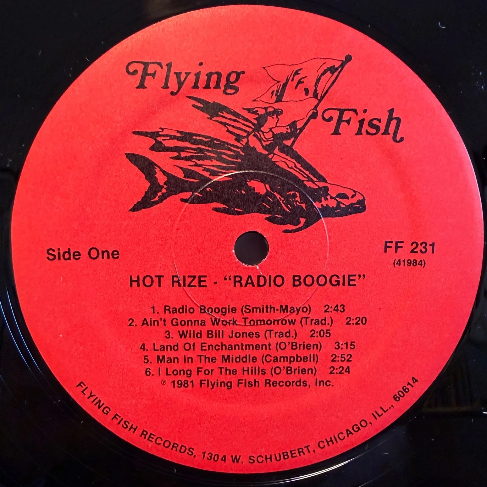 AUTOGRAPHED - HOT RIZE "Radio Boogie" Flying Fish FF 231 us VINYL - ON BACK CVR, image 5