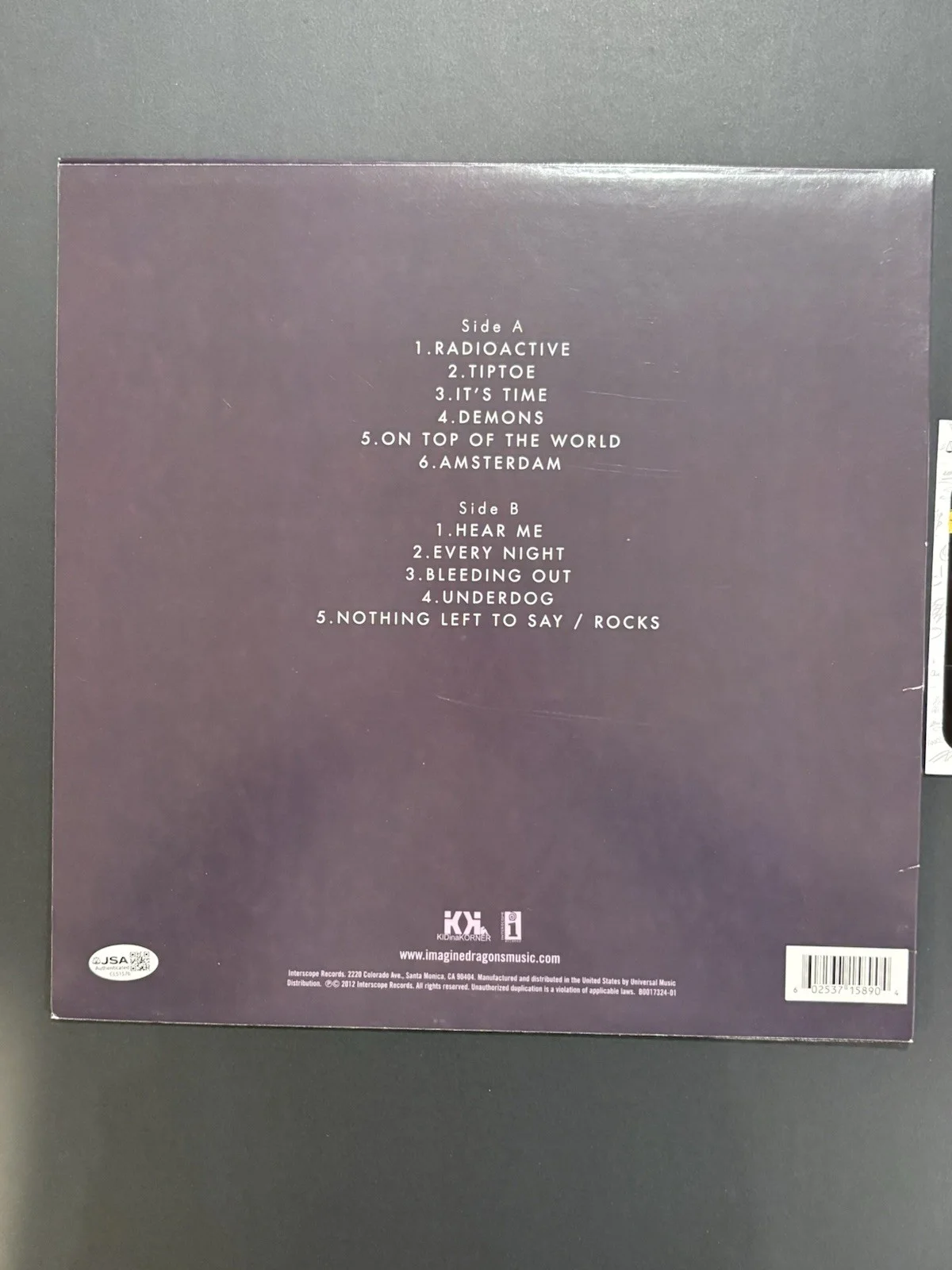 JSA COA DAN REYNOLDS Signed Autographed Night Visions LP Vinyl Imagine Dragons, image 2