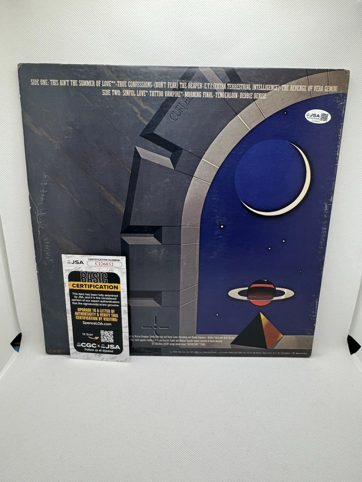 Blue Oyster Cult Signed Vinyl Agents Of Fortune JSA COA Dharma Autograph Bloom, image 2