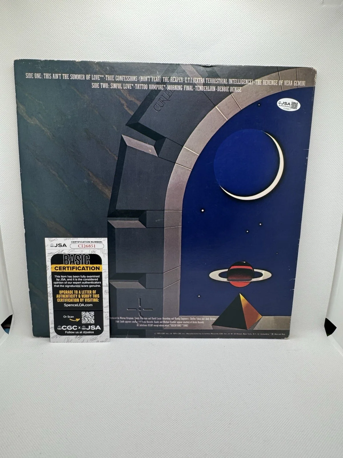 Blue Oyster Cult Signed Vinyl Agents Of Fortune JSA COA Dharma Autograph Bloom, image 2