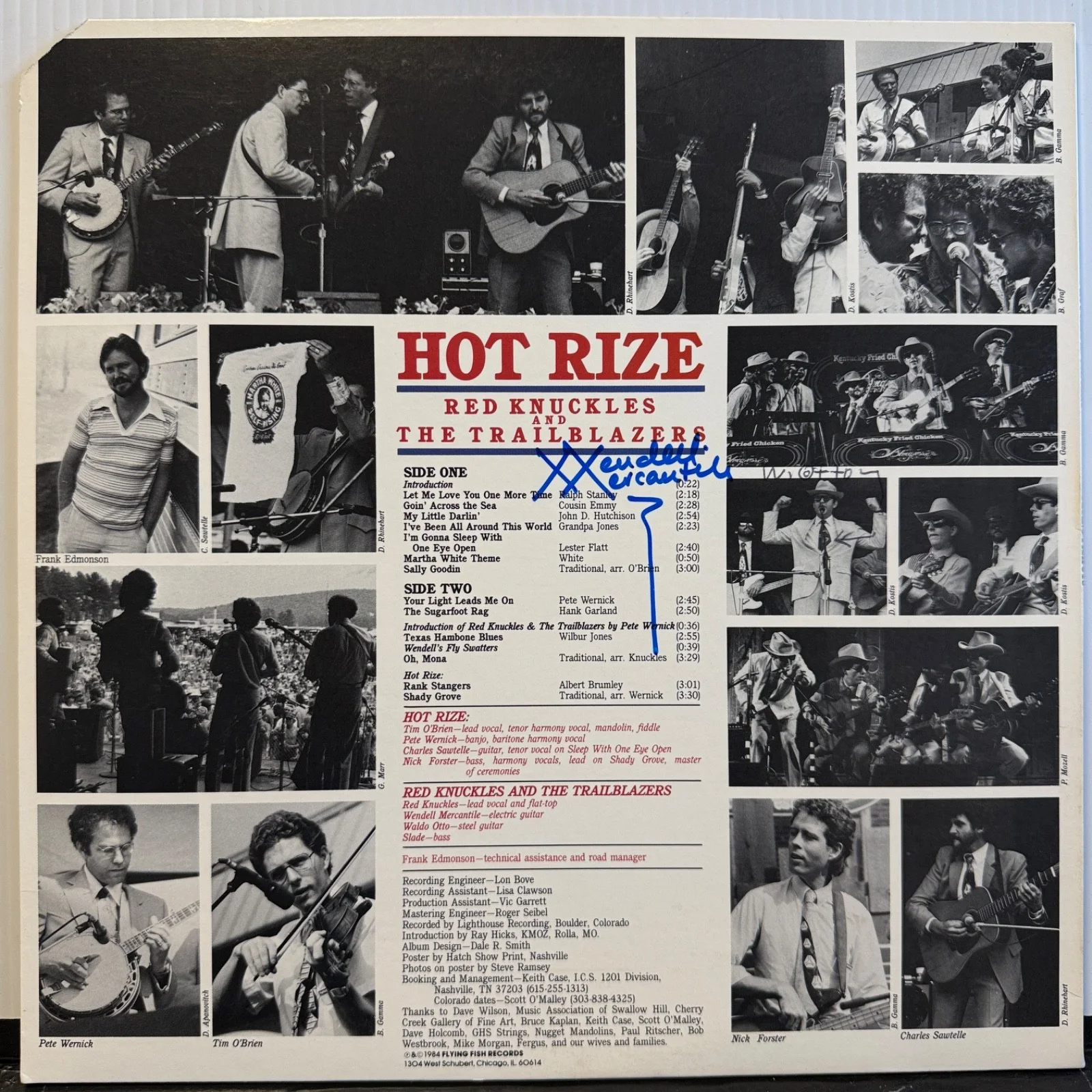 AUTOGRAPHED - HOT RIZE + RED KNUCKLES & THE TRAILBLAZERS "In Concert" vinyl LP, изображение 2