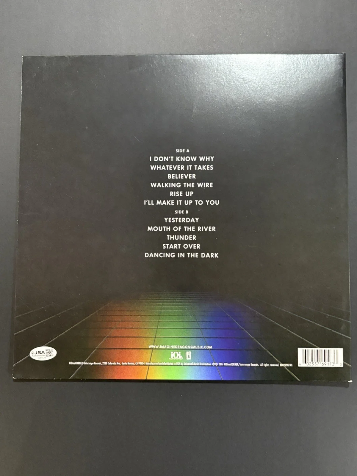 JSA COA DAN REYNOLDS Signed Autographed Evolve Vinyl Album LP Imagine Dragons, image 2