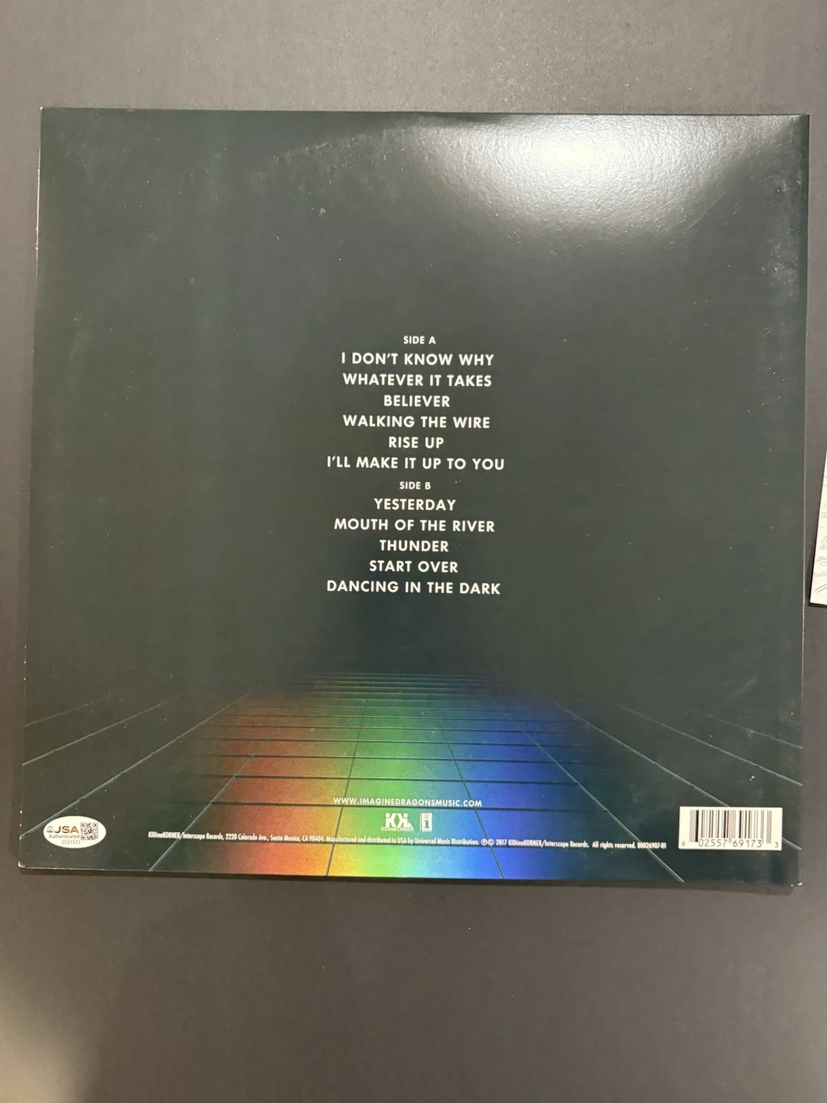 JSA COA DAN REYNOLDS Signed Autographed Evolve Vinyl Album LP Imagine Dragons, image 2