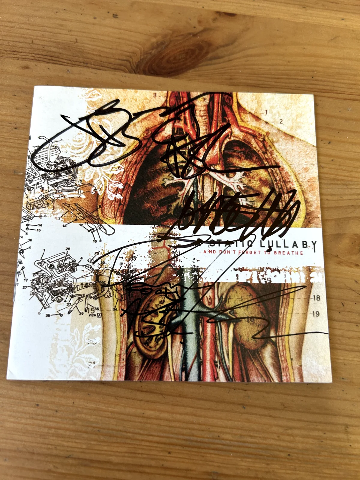 Autographed A Static Lullaby “…And Don’t Forget To Breathe” CD Cover Art Booklet, image 2