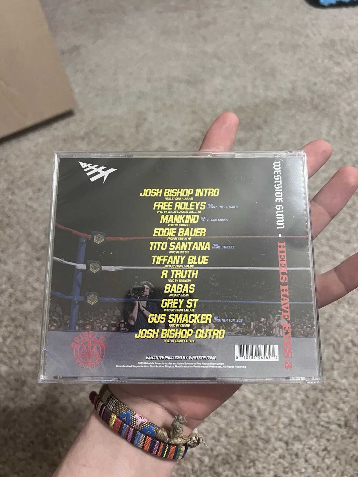 Westside Gunn Autographed Heels Have Eyes 3 Original Music CD, изображение 3