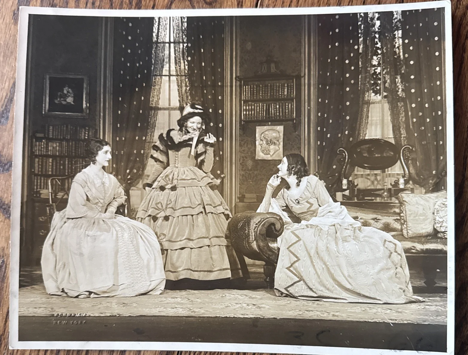 Katharine Cornell, Brian Aherne — THE BARRETTS OF WIMPOLE STREET PLAY CAST - PHOTOGRAPH 1931 Original
