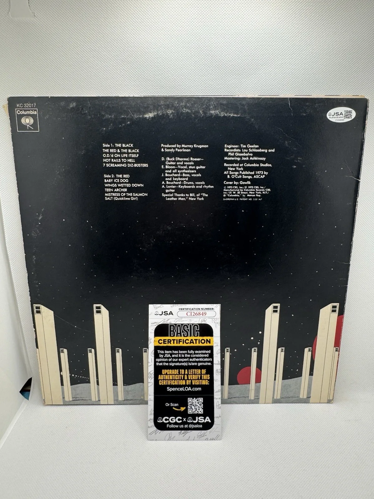 Blue Oyster Cult Signed Vinyl Tyranny And Mutation JSA Buck Dharma Eric Bloom, изображение 5