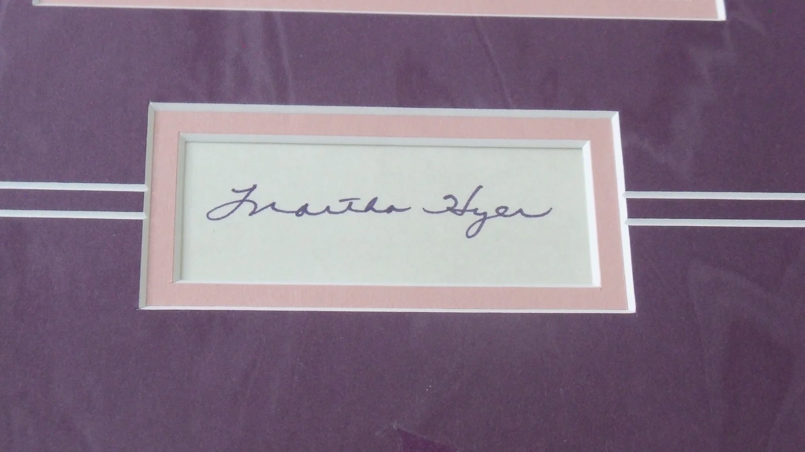 Martha Hyer — Martha Hyer signed autographed card and photo matted COA, изображение 2