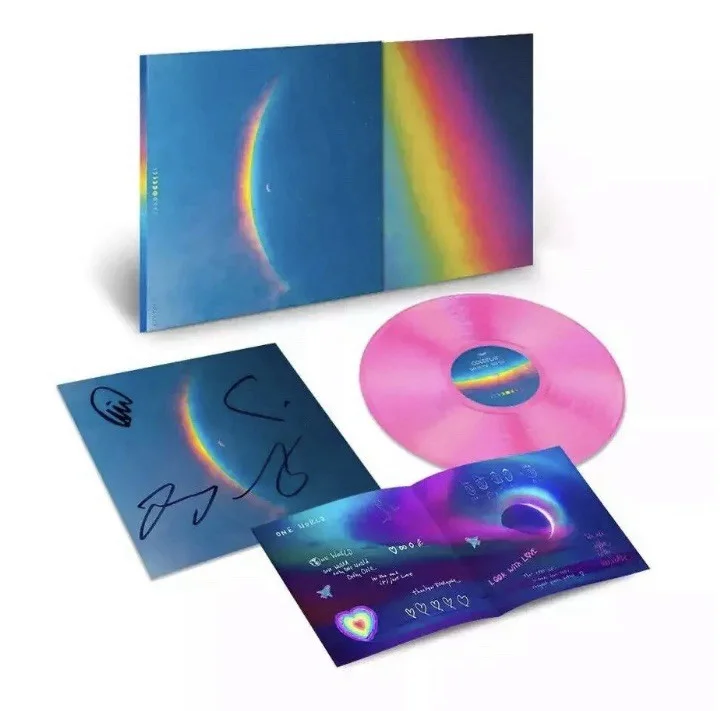 SIGNED Coldplay - Moon Music - Limited First Edition Pink Vinyl LP Record, изображение 5