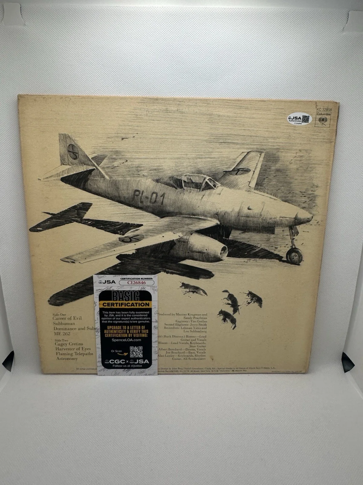Blue Oyster Cult Signed Vinyl Secret Treaties JSA COA Buck Dharma Eric Bloom, изображение 2