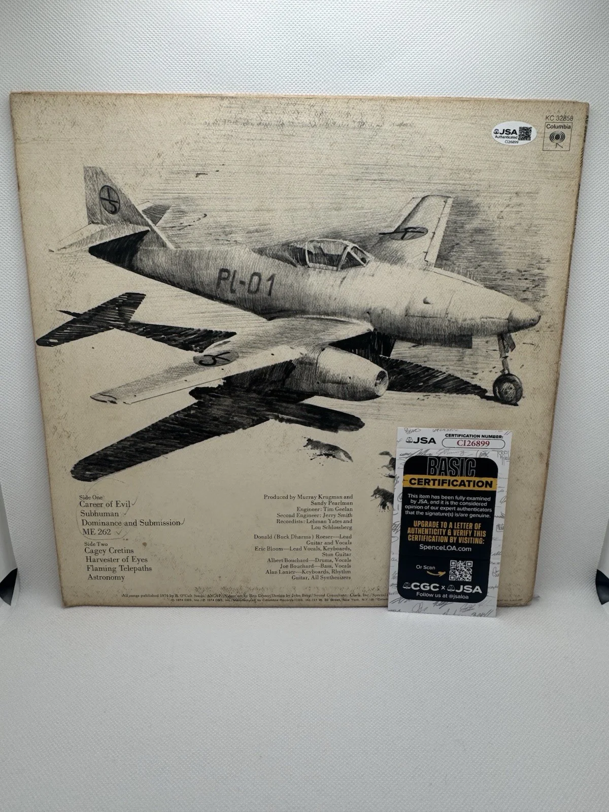 Blue Oyster Cult Signed Vinyl Secret Treaties JSA COA Buck Dharma Eric Bloom, изображение 2
