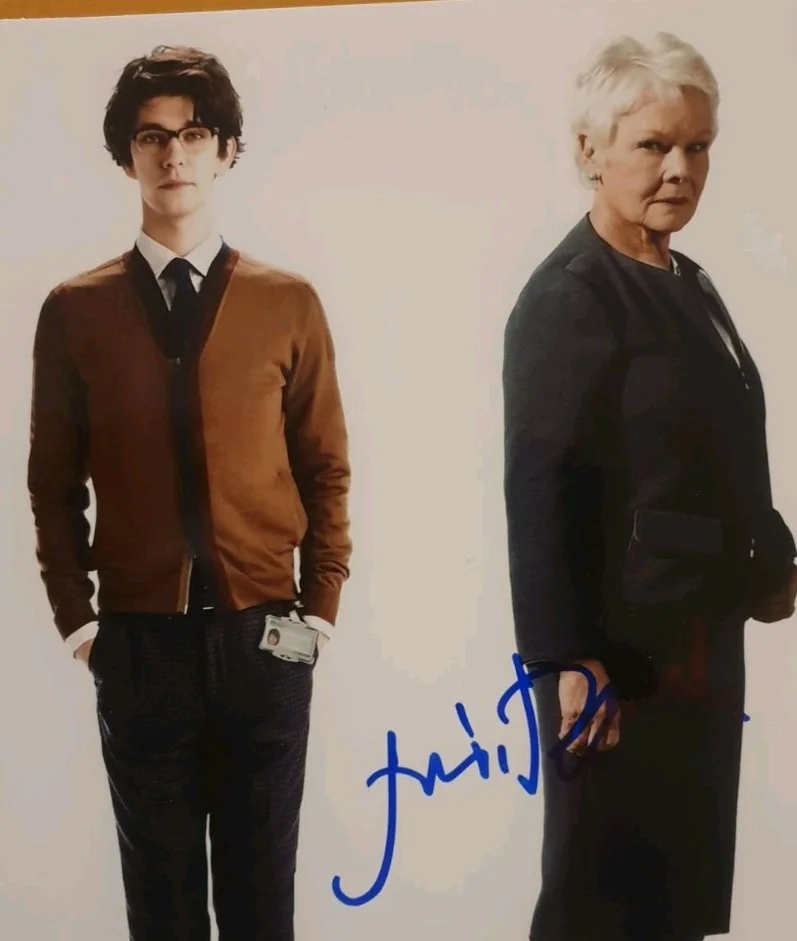 JUDY DENCH ORIGINAL AUTOGRAPH WITH COA. SKYFALL J BOND, image 2